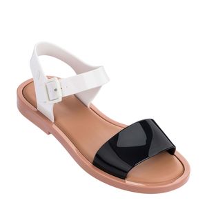 Melissa Mar Sandal Preto Branco Marrom 32337PBM