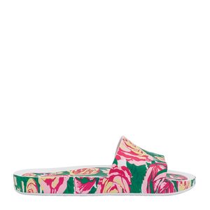 Melissa Beach Slide Print Branco Rosa