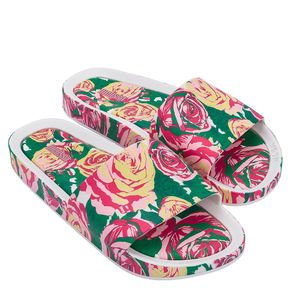 Melissa Beach Slide Print Branco Rosa