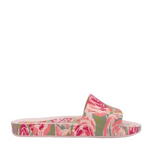 Melissa Beach Slide Print Rosa Verde