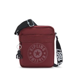 Bolsa Kipling Hisa Maroon Black I6901T31