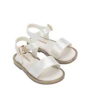 Mini Melissa Mar Sandal IV Baby Branco Cintilante Glitter 32633