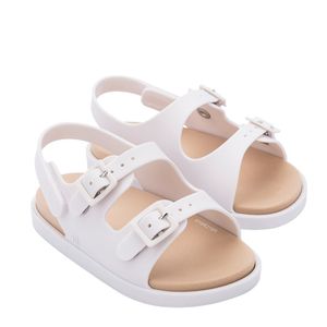 Mini Melissa Wide Sandal Branco Bege