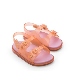 Mini Melissa Wide Sandal Laranja Rosa