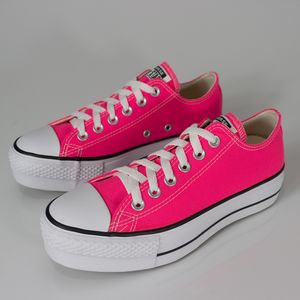 Tênis Converse Chuck Taylor All Star Lift Rosa Choque Preto Branco CT09630030