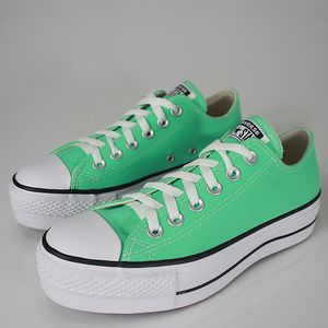 Tênis Converse Chuck Taylor All Star Lift Verde Brilhante Preto Branco CT09630028