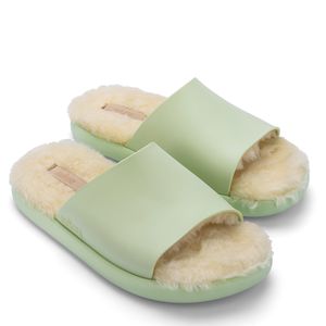 MELISSA FLUFFY SLIDE VERDE BEGE