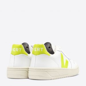 Tênis Vert V-10 Couro Extra White Jaune Fluo VX022086A