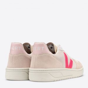 Tênis Vert V-10 Suede Multico Natural Rose Fluo VX032188A