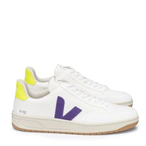 Tênis Vert V-12 B-Mesh White Purple Jaune Fluo XD012491A