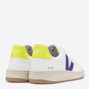 Tênis Vert V-12 B-Mesh White Purple Jaune Fluo XD012491A