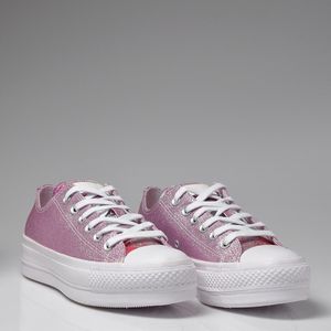 Tênis Converse Chuck Taylor All Star Lift Rosa Sal Pink Fluor Branco CT17460002