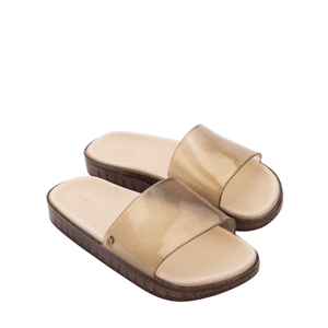 Melissa Beach Slide Next Gen Shiny Bege Ouro Misto 33524BOM