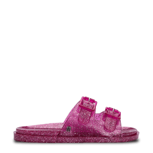 Mini Melissa Wide Rosa Transparente Glitter