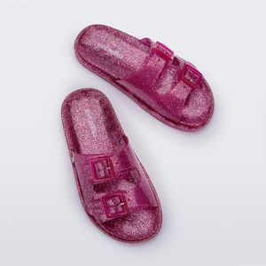 Mini Melissa Wide Rosa Transparente Glitter