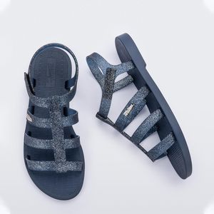 Melissa Sun Rodeo Azul Glitter Prata 33530AGP