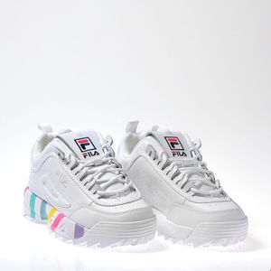 Tênis Fila Disruptor II Stripe Branco Cotton Candy Dream Blue 988348