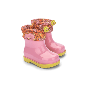 Mini Melissa Rain Boot III Rosa Amarelo 33615RA