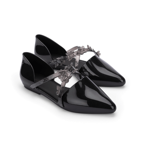 Melissa Pointy Stripe Fly Preto 33638P