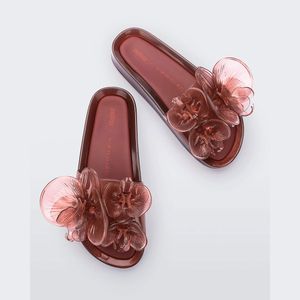 Melissa Beach Slide Flower + Y.Project Vermelho Transparente 33565VET