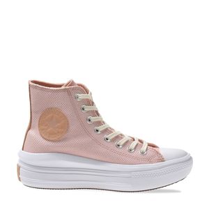 Tênis Converse Chuck Taylor All Star Move Rosa Claro Bege Vaqueta Branco CT18430002