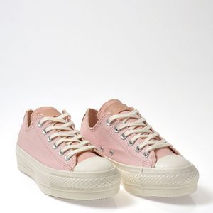 Tênis Converse Chuck Taylor All Star Lift Rosa Claro Bege Vaqueta Amêndoa CT18440002