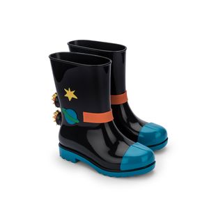 Mini Melissa Rain Boot + Fábula Azul Preto 33677AP