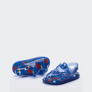 Mini Melissa Wide Sandal + Capetos Azul Vermelho 33652AV