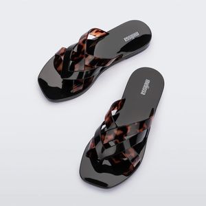 Melissa Lana Flip Flop Preto Tartaruga 33702PT