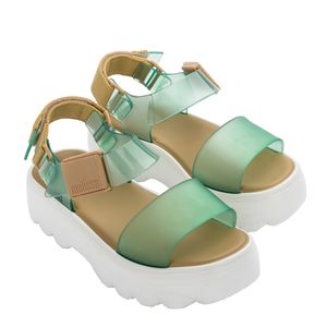 Melissa Kick Off Sandal Verde Bege Branco 32823VBB