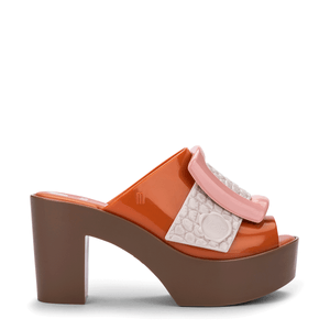Melissa Mule Buckle Up + Viktor And Rolf Laranja Bege Rosa 33597LBR