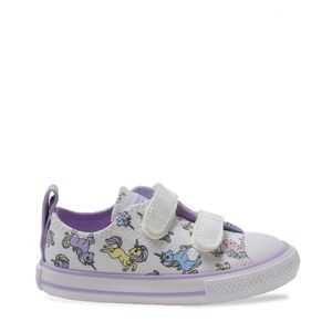 Tênis Converse Chuck Taylor All Star Infantil 2V Branco Lilás Branco CK10160001