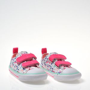 Tênis Converse Chuck Taylor All Star Infantil 2V Branco Rosa Morango Branco CK10020001