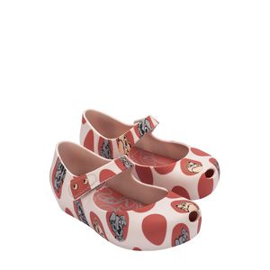 Mini Melissa Ultragirl + Cats And Dogs Bege Vermelho 33753BV