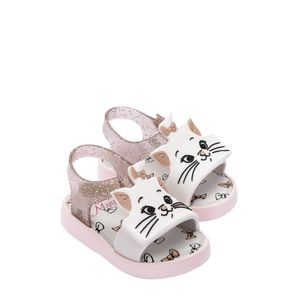 Mini Melissa Jump + Cats And Dogs Rosa Glitter Branco 33755RGB