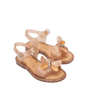 Mini Melissa Mar Sandal Bugs Laranja Glitter 33872LJG