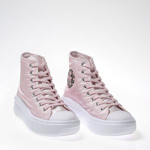 Tênis Converse Chuck Taylor All Star Move Rosa Claro Preto Branco CT23000001