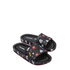 Mini Melissa Beach Slide + Mickey And Friends IV Preto Transparente 33760PT