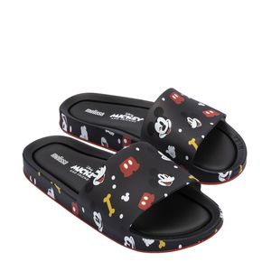 Melissa Beach Slide + Mickey And Friends IV Preto Transparente 33759PT