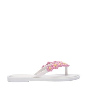 Mini Melissa Flip Flop Spring Branco Rosa 33716BR