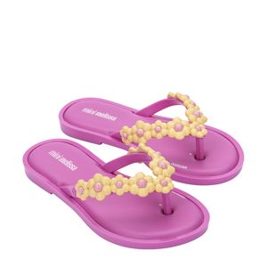 Mini Melissa Flip Flop Spring Lilás Amarelo 33716LA