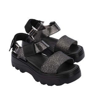 Melissa Kick Off Sandal Shiny Preto Glitter 33888