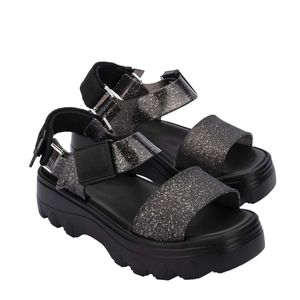 Melissa Kick Off Sandal Shiny Preto Glitter 33888