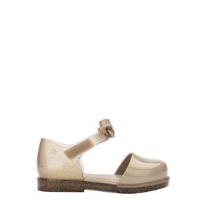 Mini Melissa Amy Baby Bege Glitter Dourado 33705