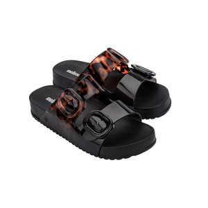 Melissa Cozy Slide Preto Vidro Tartaruga 33913