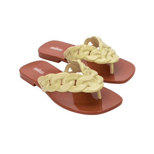 Melissa Brace Flip Flop Marrom Verde 33850