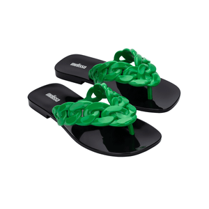 Melissa Brace Flip Flop Preto Verde 33850