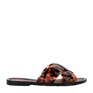 Melissa Duo Slide Preto Marrom Tartaruga 33905