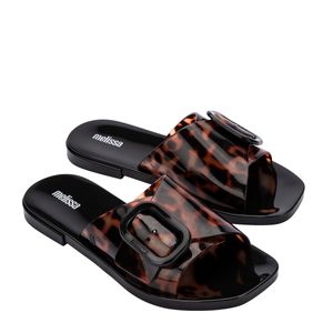 Melissa Lisie Slide Preto Vidro Tartaruga 33920