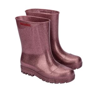 Mini Melissa Welly Infantil Rosa Glitter 33868